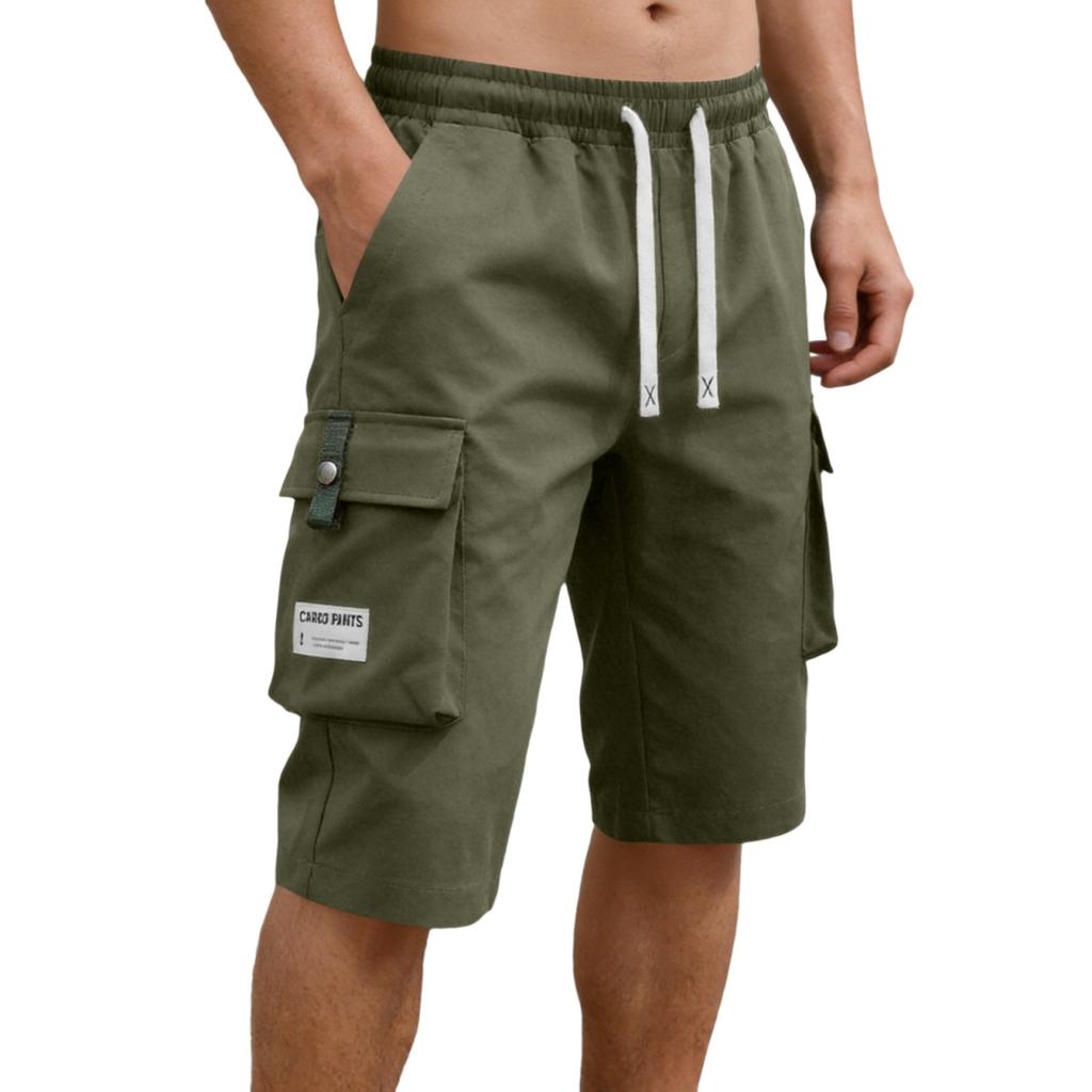 Men's Cargo Pants Lightweight Straight Leg Loose Fit Workwear Shorts with Multiple Pockets Durable Fabric Comfortable Design