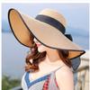 Женская соломенная шляпа с широкими полями - Летняя пляжная шляпа от солнца, Защита от солнца UPF, Модная и складная