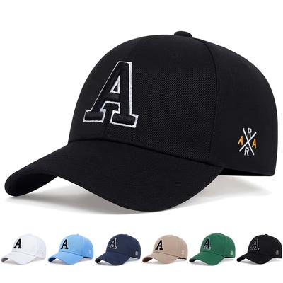 Бейсболка унисекс с вышитой буквой А, весенняя и осенняя, кепка Snapback, повседневная, регулируемая, солнцезащитная кепка