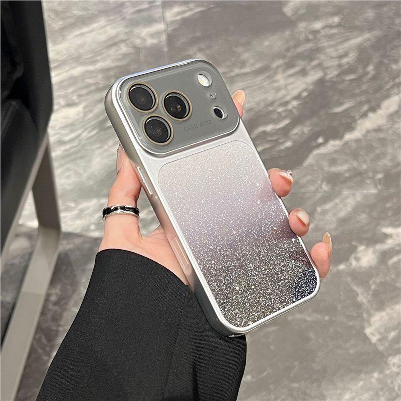 Применимый чехол для мобильного телефона iPhone17Pro max с большим окном, звездное небо, блестки, постепенное изменение, защитный чехол Apple 16 с защитой от падения