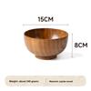 Natural Log Anti-scalding Instant Noodle Bowl Round Sour Jujube Wooden Bowl Household Chinese Children's Rice Bowl Soup Noodle Bowl