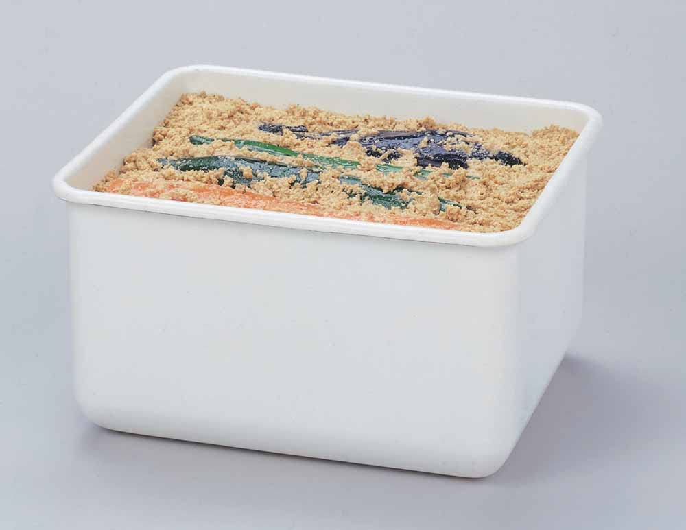 Takagi Metal Контейнер для солений из рисовых отрубей, устойчивый к запахам, эмалированный, 4,0 л HSP-KM