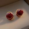 French Earrings, Niche Design, High-End Earrings, Women's Red Temperament, Socialite Earrings
