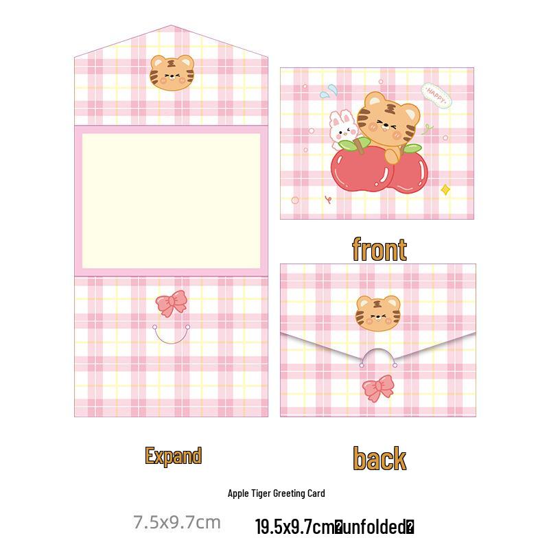 Настраиваемая креативная рождественская открытка с кроликом: Идеальный подарок студенту, благословение на день рождения или милый сувенир для вечеринки питомцев с маленьким конвертом