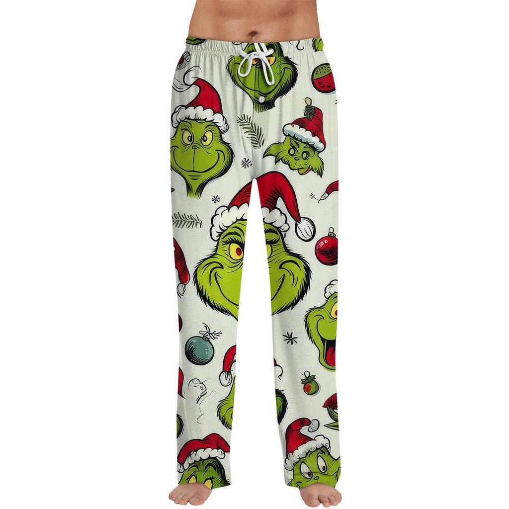 Men's Allover Printed Home Pants Sleeping Pajama Pants Long Pants Pajama Pants Yoga Pants