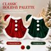 Thick Xmas Cape Polyester Santa Claus Costume Soft Christmas Cloak and Hat  Adult