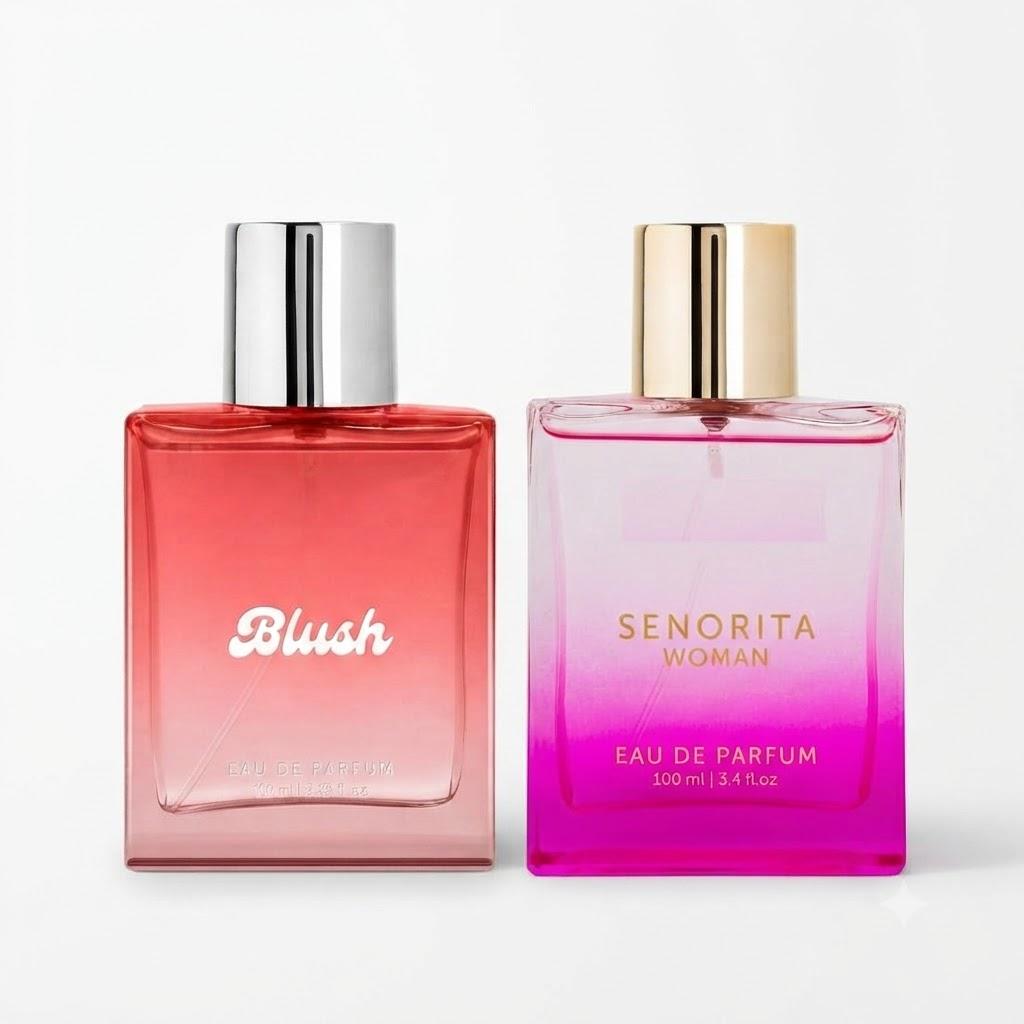 Blush & Senorita Eau De Parfum 100ml Pack of 2 | Soft & Feminine Fragrance | Elegant Perfume Set | Fresh & Pleasant Scent | Daily & Occasion Wear