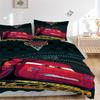 3pcs set Cars Movie Poster1pc of quilt cover+2pcs of pillowcase, no core, print bedding, All Seasons Bedroom Setting051