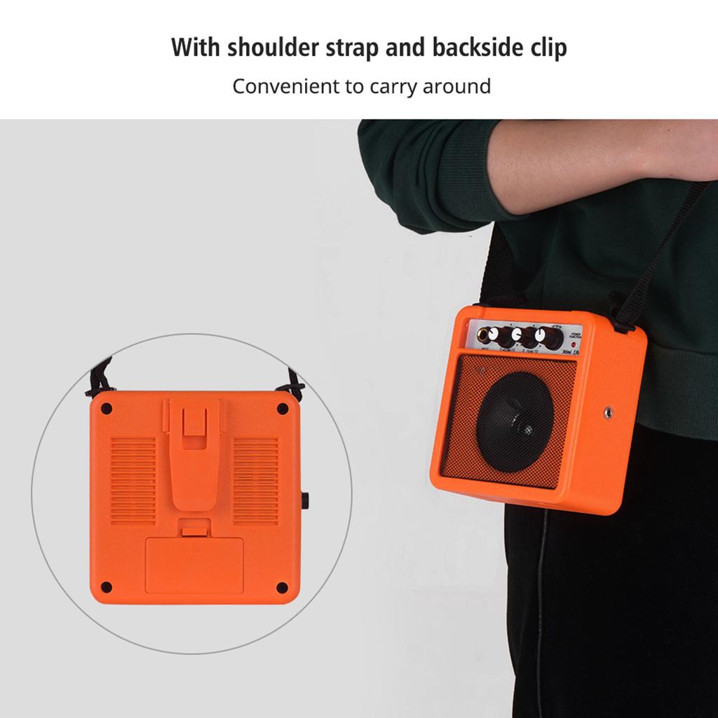 Мини-гитарный усилитель 5 Вт, динамик с входами 3,5 мм и 6,35 мм, выход 1/4 дюйма, поддержка регулировки громкости и тона