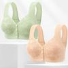 Women's Soft Cotton Front Buckle Wireless Vest Bra - Plus Size, Breathable, Comfortable, Thin Cup, Floral