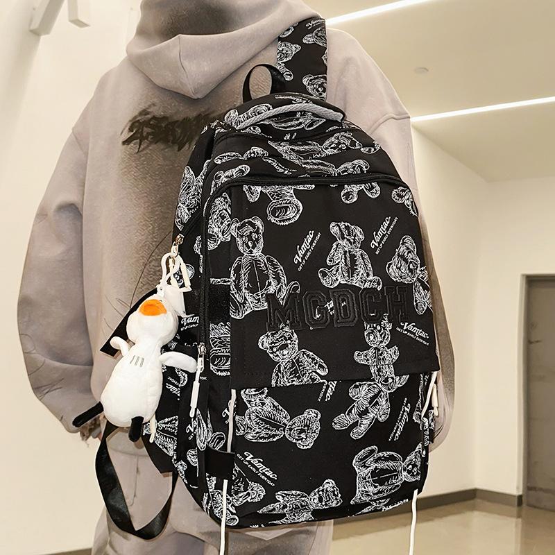 School Bag College Student Girl High School Student Burgundy Male Backpack Junior High School Student Elementary School Student