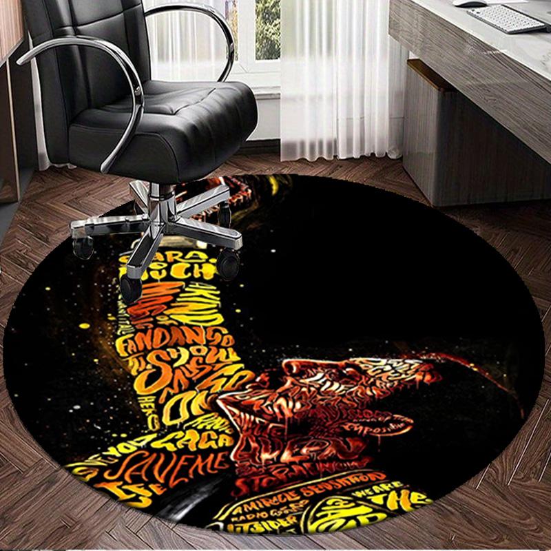 1PC Freddie Performance Round Rug, Non-slip Chair Mat, Home Decor, Circle Carpet Perfect for Office, Bedroom, Living Room,Christmas gift