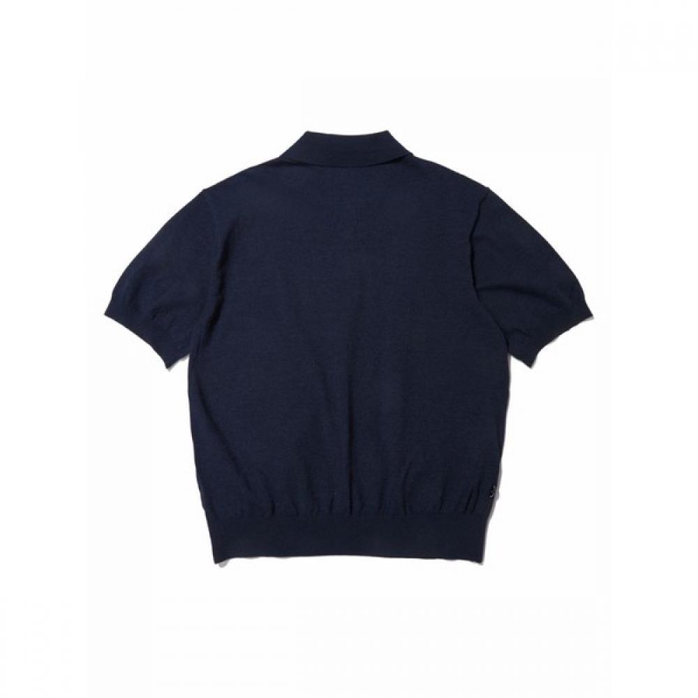 Eider Мужской свитер цвета морской волны с коротким рукавом Dmm23264