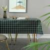 Printed Tablecloth Waterproof And Oil-Proof Leave-In Plaid Table Tablecloth Pvc Table Mat