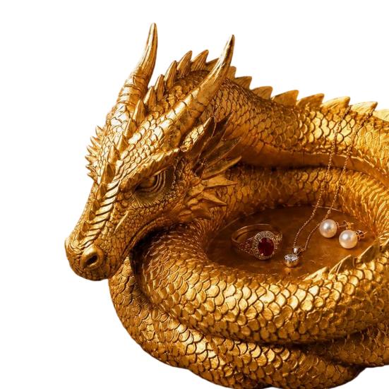 3D-печатный лоток-хранилище для дракона, Декоративная миска-подставка для колец, ключей, монет, украшений, Настольный органайзер для домашнего офиса
