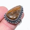 Tiger Eye Handmade 925 Sterling Silver Jewelry Ring Size 8 B4K43