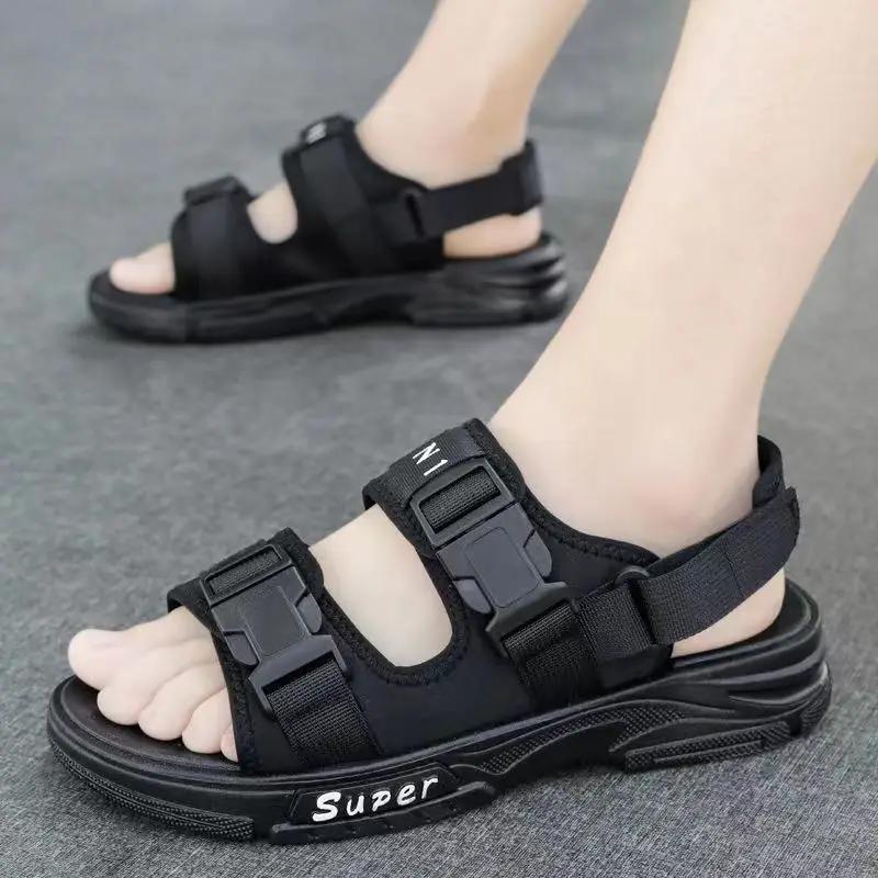 Обувь для мужчин, высокие нескользящие сандалии на платформе, лето 2024 г., номер 41, оригинальный тренд, новое поступление, босиком, оптовая продажа, V 39