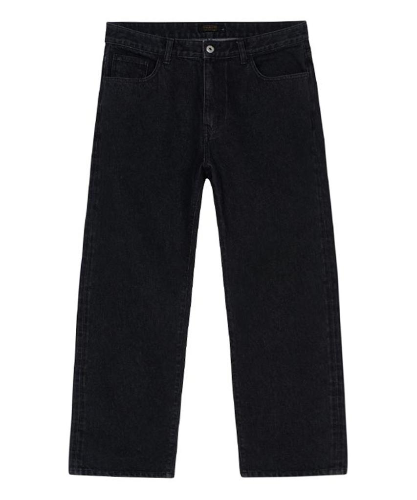LOKWARD Washed Denim Pants (Black)