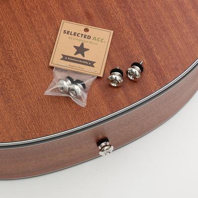 2 шт., замок для гитарного ремня, противоскользящая металлическая кнопка, хвостовой гвоздь, 3 цвета, дополнительно подходит для акустической электрогитары, бас-гитары, укулеле