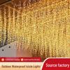 Светодиодные гирлянды-сосульки - Мигающее звездное праздничное украшение, Водонепроницаемые светодиодные гирлянды-водопады