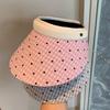 Anti-UV Woman Sun Hat Colorful Dot Visor Cap Fashion Empty Top Cap  Female