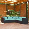 Day and Night - Day and Night 5-piece Garden Furniture Set and Black Synthetic Rattan Cushions