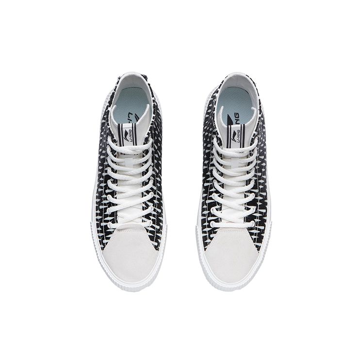 Li Ning Jason Wu X CF противоскользящие прочные высокие кроссовки унисекс кроссовки черные белые AGCR484-4