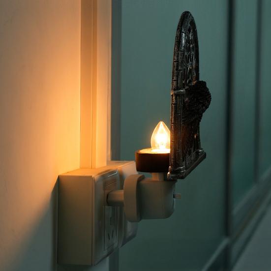 Gothic Crow Wall Sconce Lighted Wall Decoration Church Arch Sconce