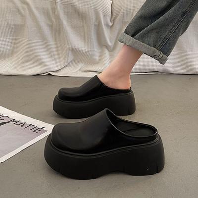 Супер горячая интернет-знаменитость, толстые высокие тапочки для женщин 2024 года, весна и осень, новая популярная верхняя одежда, сумка с кексовым дном, половина головы, sl