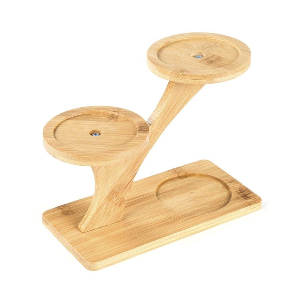 Садовые принадлежности Бамбуковый деревянный поднос Суккуленты Бонсай Органайзер Подставка для цветочных горшков 3 яруса