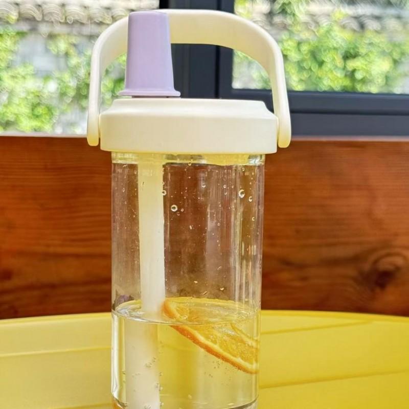 BPA-Free PC Plastic Travel Cup With Straw Kids Adults Portable Water Bottle 500ml 800ml Leakproof Outdoor Gym Office Use