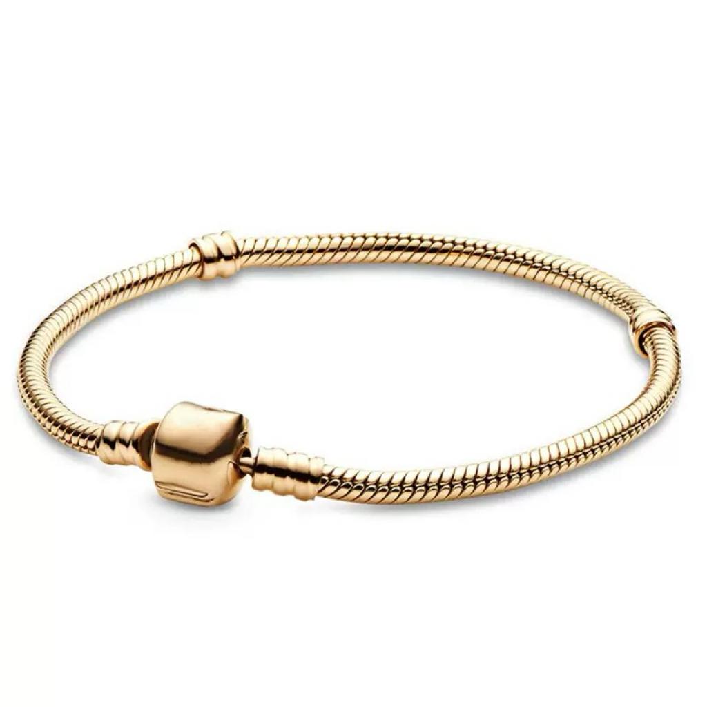 Rope Bracelet Round Bead Adjustable Bracelet s925 Pure Silver Classic Snake Bone Chain DIY Accessories Women's Jewelry Gift