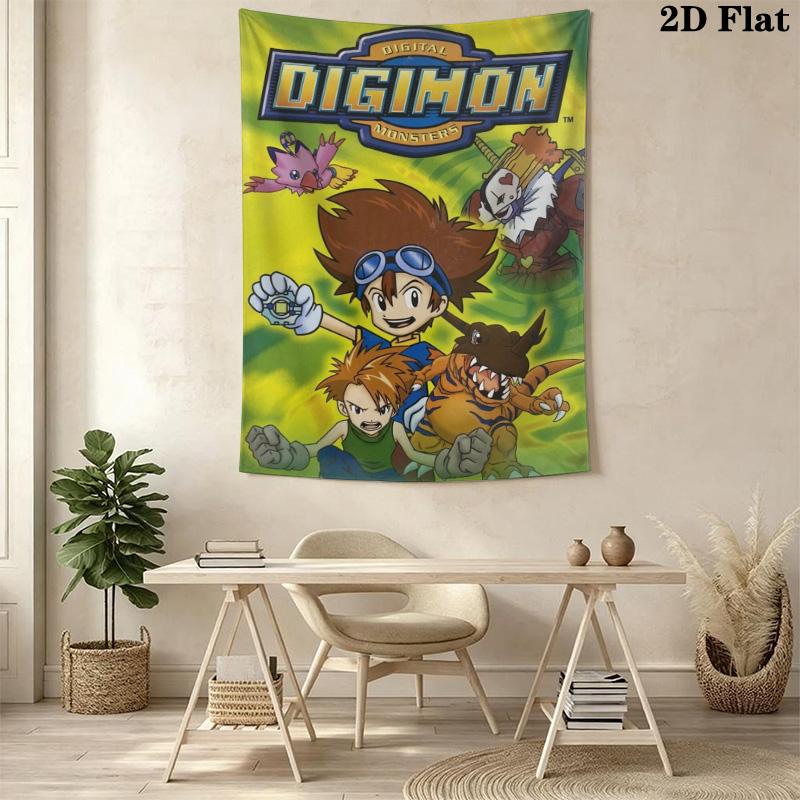 Digimon Pattern Home Decor Tapestry, Wall Hanging, Decorative RV Wall Cloth.NGT0928543