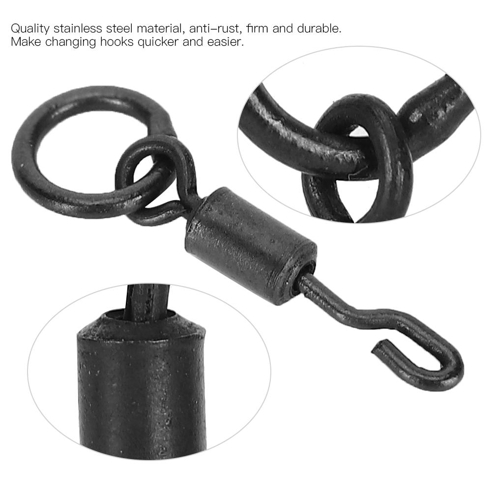 60 шт. универсальный вращающийся вращающийся соединитель с одним крючком, быстрая смена снастей для ловли карпа, аксессуары