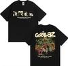 Футболка с графикой Gorillaz The Mountain Tour 2026 Хлопок Унисекс Мужская Женская Футболка Y2k Популярная Повседневная С Круглым Вырезом Футболка для Фанатов