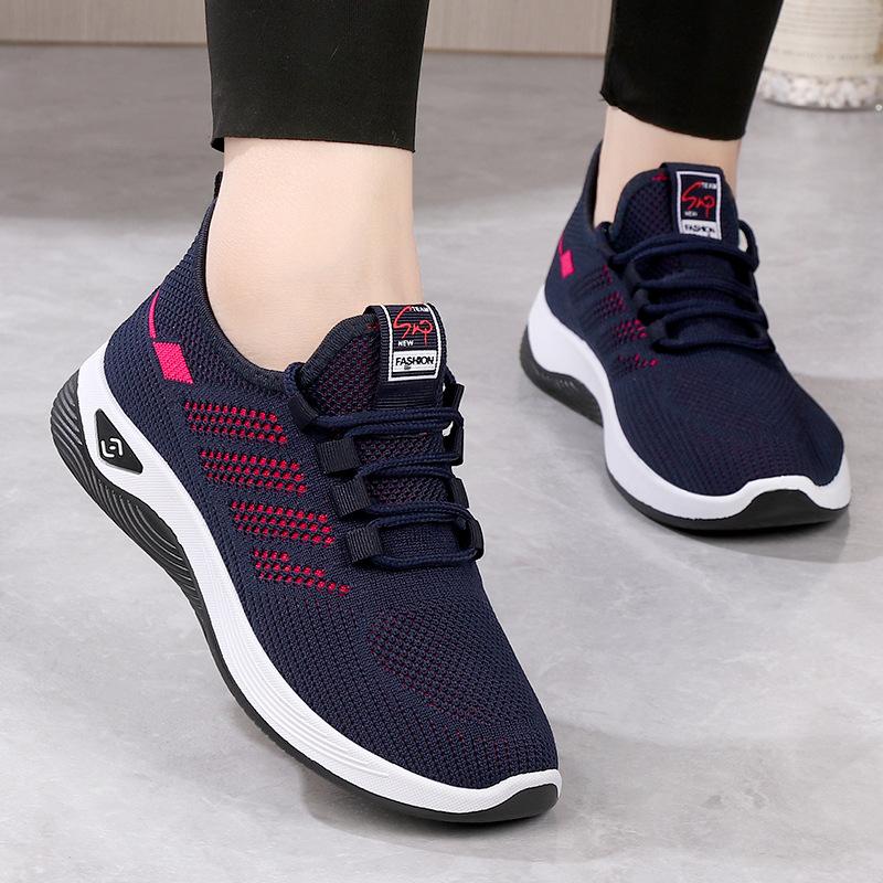 Spring and Autumn New Women's Casual Lace Up Comfortable, Breathable, Lightweight and Wear-Resistant Sports Shoes