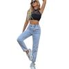 Women's High-Waist Straight-Leg Fashionable Skinny Jeans