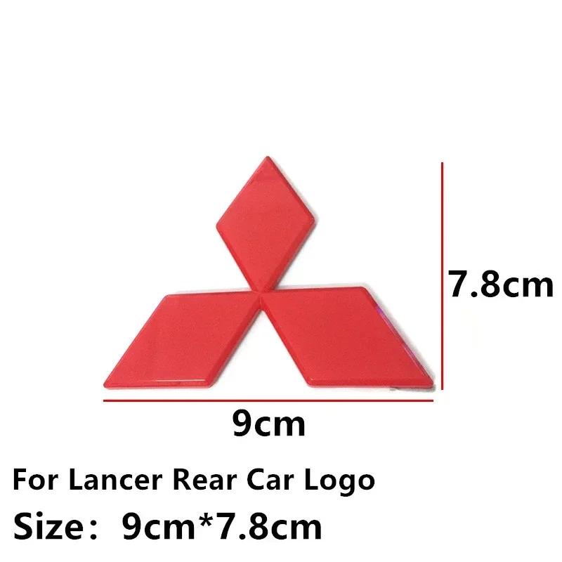 ABS Car Rear Trunk Badge Front Grille Emblem Decals Sticker for Mitsubishi Lancer Pajero V3 Exterior Accessoreies WJ0