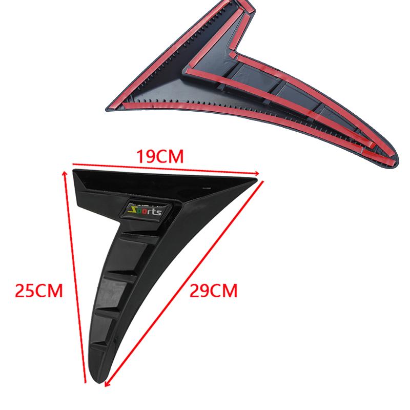 1 пара универсальных автомобильных крыльев из углеродного черного цвета, боковые вентиляционные отверстия для воздухозаборника, наклейка на решетку радиатора, аксессуары для стайлинга автомобиля