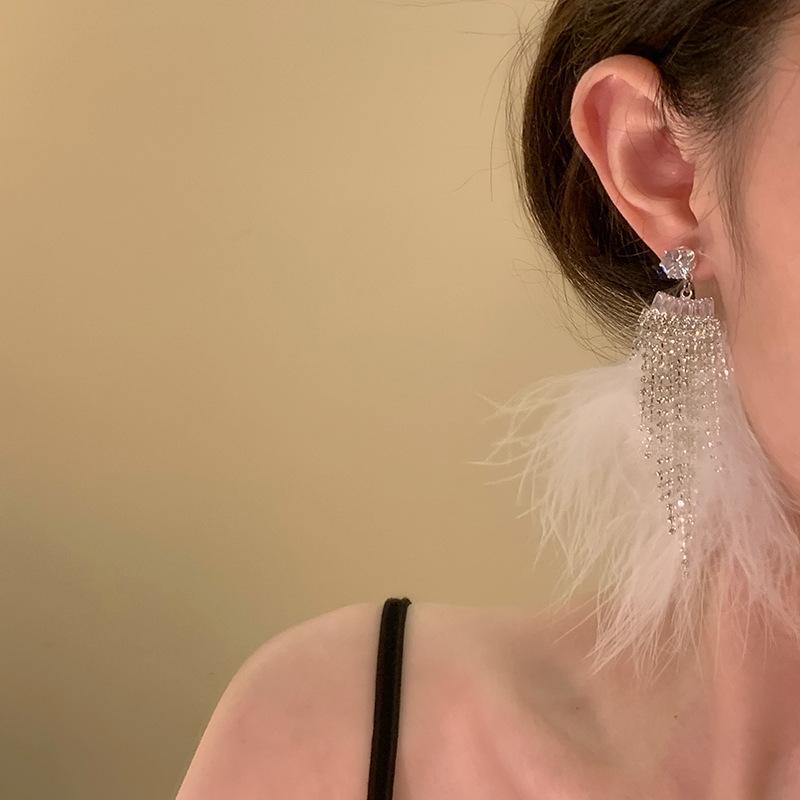 Супер серьги-кисточки в виде перьев феи