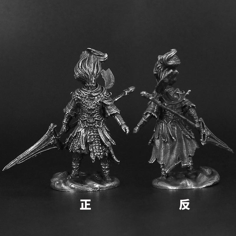 Классический стиль Белая латунь Dark Souls III Безымянный Лучший Король Мультяшный стиль Фигурка Действия Металлическая Игровая Фигура Модель Коллекции Игрушка Подарок
