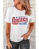 Azura Exchange Белая футболка с патриотическим графическим принтом «АМЕРИКА ПРЕКРАСНАЯ»