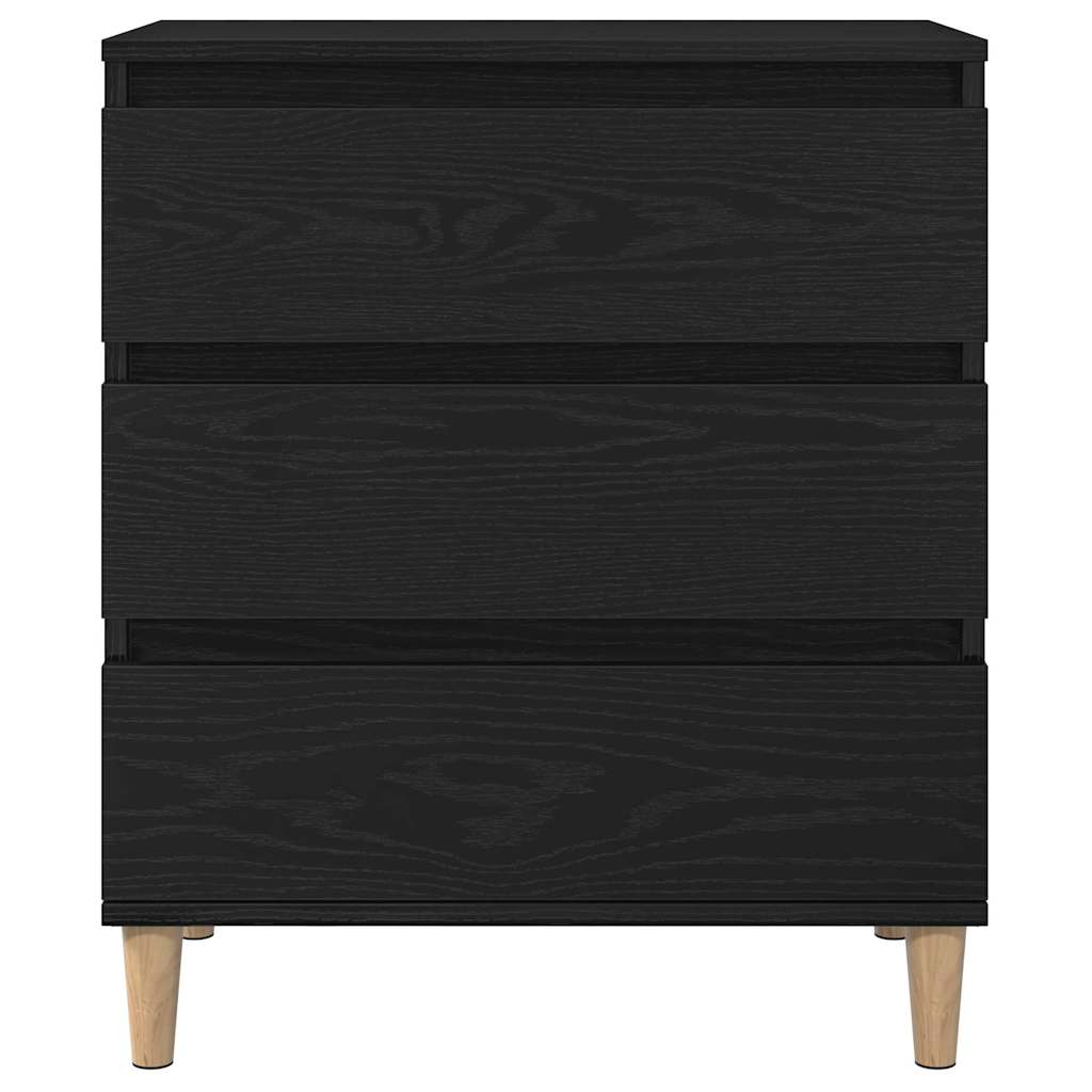 Sideboard Black Oak Effect 60 x 35 x 70 cm Engineered Wood