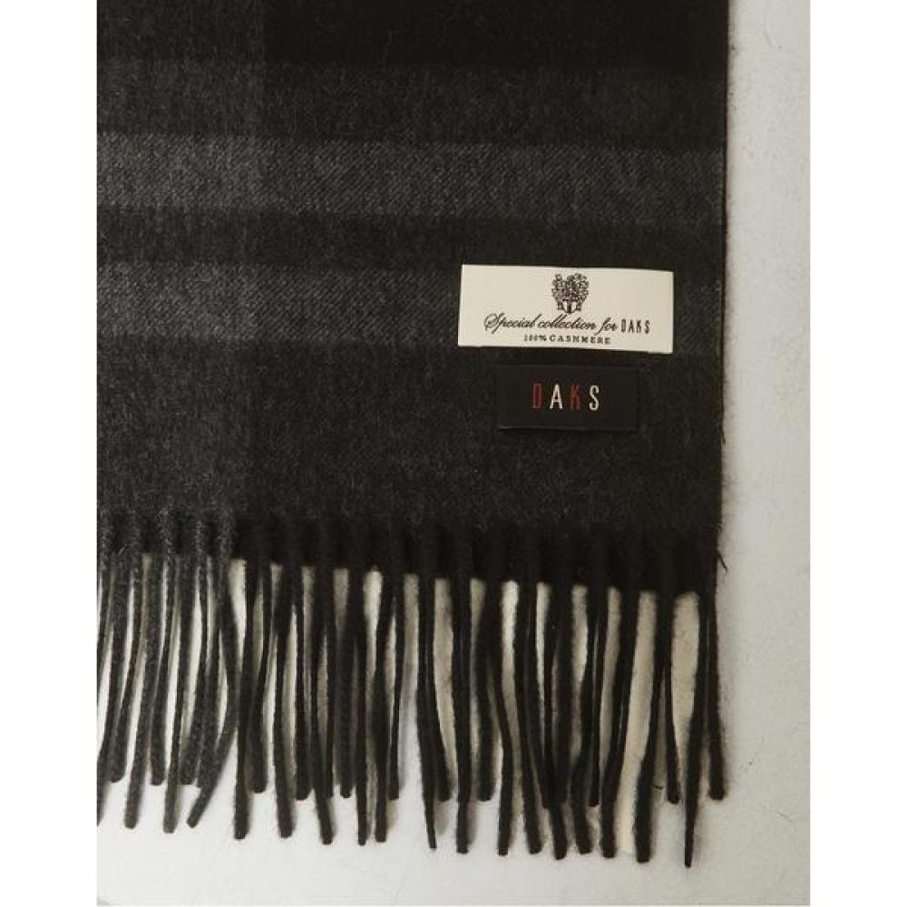 Daks Unisex Cashmere 100 Black Check Muffler Dbmu3f913g3