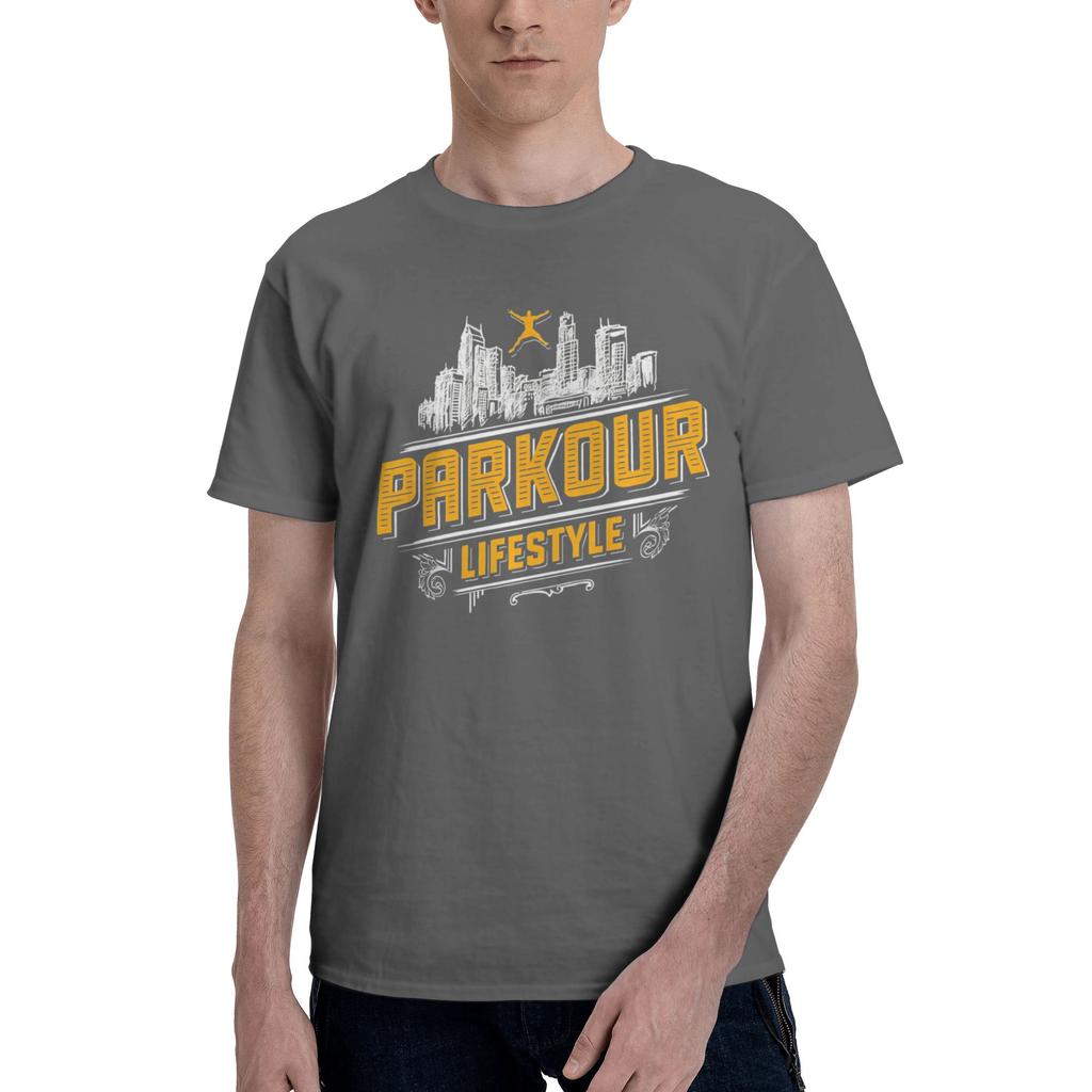 Freerun Freerunning Rooftop Lifestyle Men Parkour Funny Tee Shirt Short Sleeve Crewneck Pure Cotton Adult Clothes TShirt