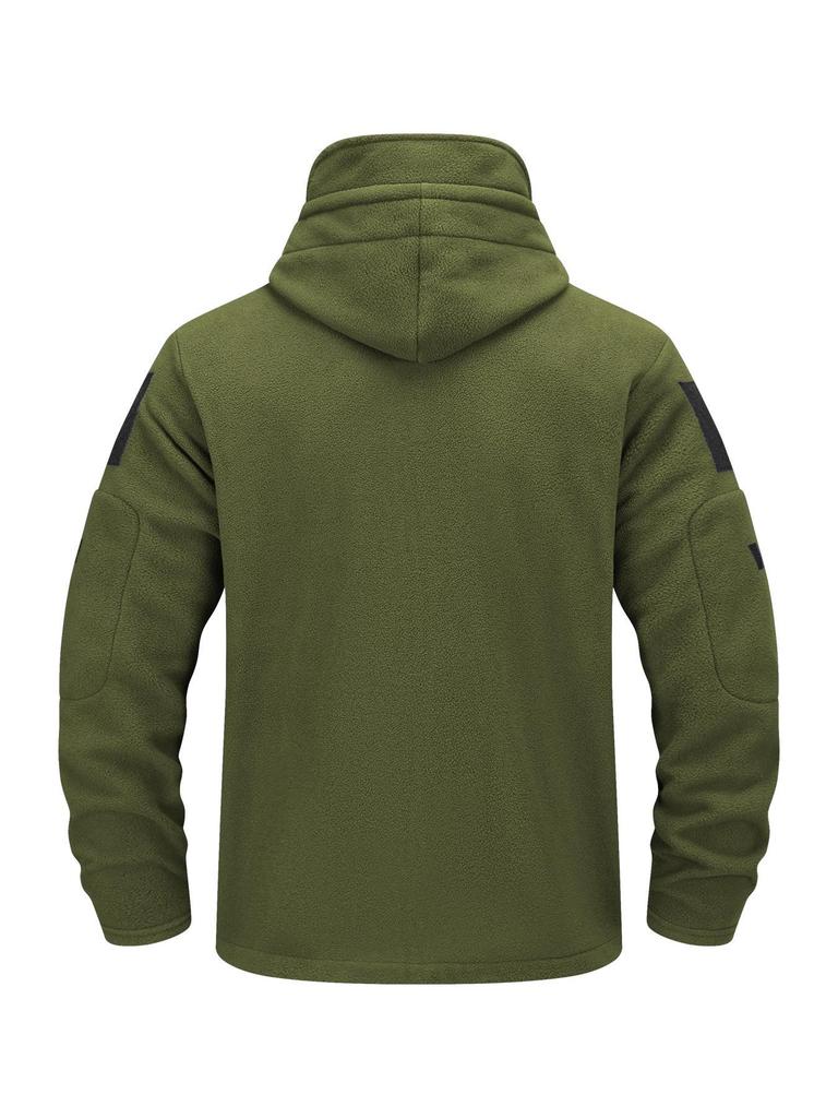 Мужская теплая флисовая куртка с капюшоном - Коллекция Осень/Зима 2025