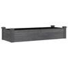 Raised Garden Bed with Liner Gray 120 x 45 x 25 cm Solid Pine Wood