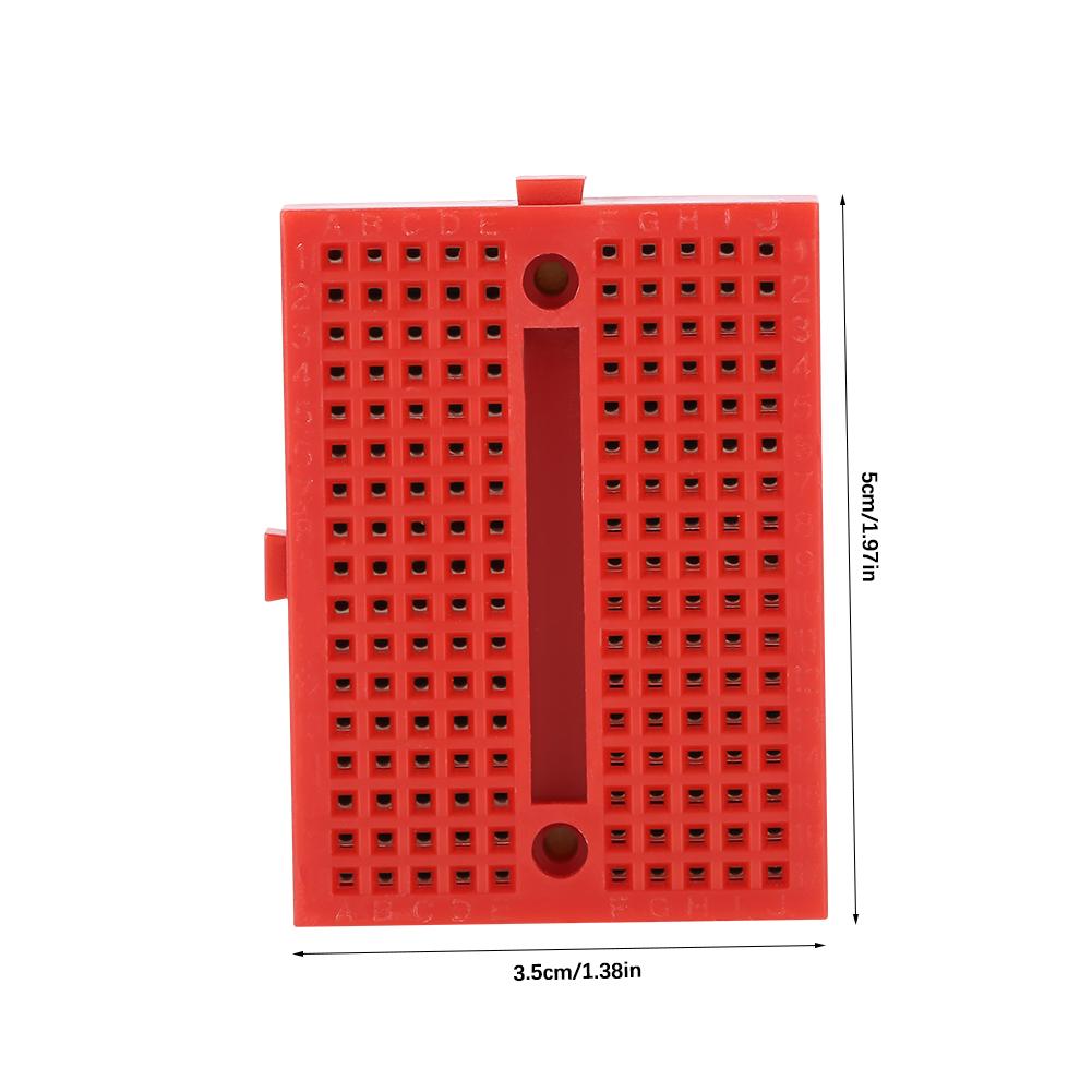 Set of 5 Solderless Breadboard 170 Holes Breadboard Prototype Circuit Board in ABS Plastic for Prototyping with Narrow Plug-in Contacts Self