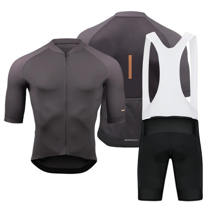 Mens Cycling Jersey Bib Shorts Set Breathable Quick-Dry Mountain Bike Apparel Outdoor Sports