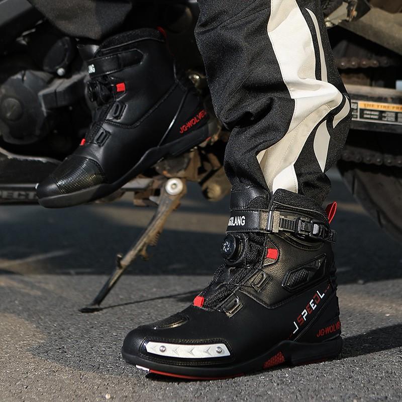 All-Season Waterproof Motorcycle Riding Boots Men Women Durable Off-Road Touring With Breathable Shock Absorption